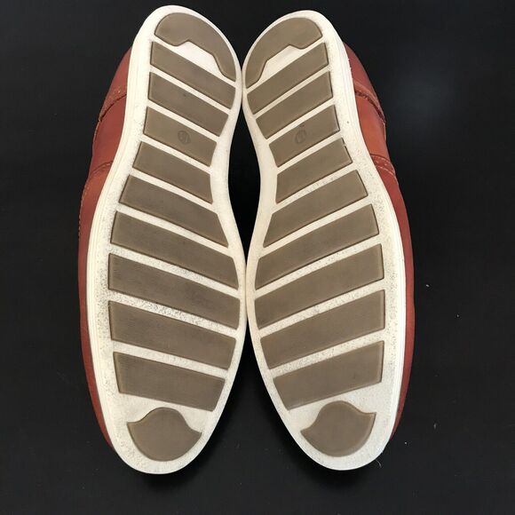 Vostey Milan Cognac Orange Leather Wingtip Dress Lace Up Shoes Men’s Size US 11 - Picture 11 of 14